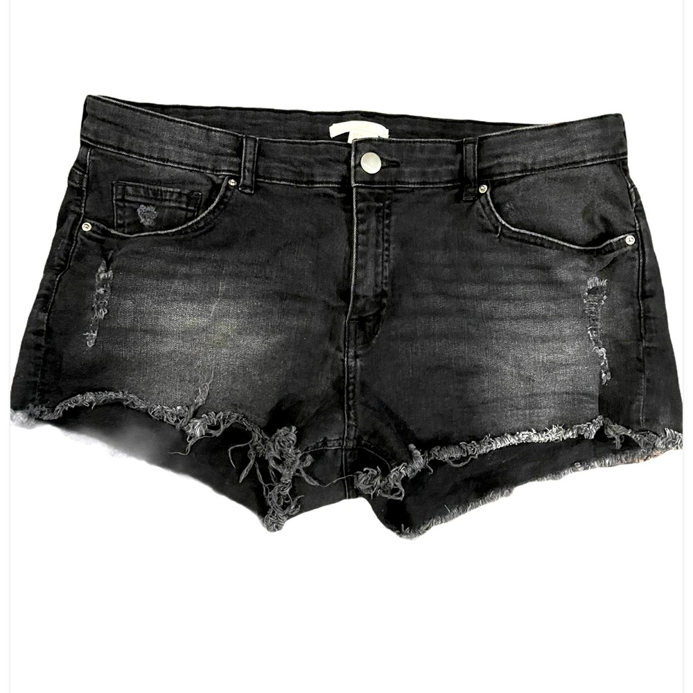 H&M Charcoal Grey Stretchy Shorts Size 12